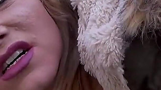 Tattooed Blonde Wife Wild Outdoor Car Fuck