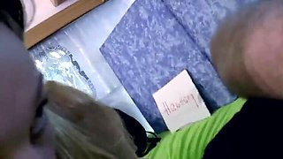 Scarlett Scott takes big mature dick in her mouth and gets cum in mouth