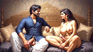 Steamy night with Indian aunt humping all night long