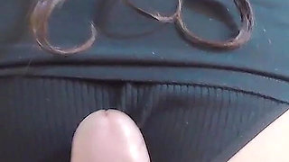 Her Black Panties and Beautiful Ass Make Me Hard Without Me Having to Use My Hands