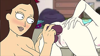 Jessica Moans As Tricia Lange Fucks Her With Dildo - Rick and Morty Cartoon