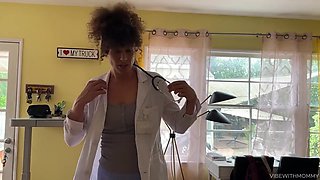 Curly Hair Mommy Explores Doctor Blowjob Passion