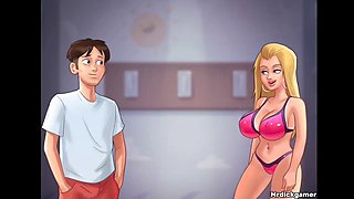 Ejaculation, summertime saga, hentai
