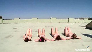 Iona Grace Gets Roof Discipline: Governess Whipping and Toy Play