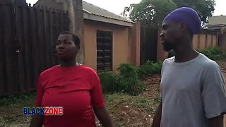 Nigerian Ebony Teen with Big Tits Fucked Hard During Evening Run - Homemade Creampie