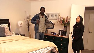 Brunette Leslie Sierra gets her fill of a massive black dick in passionate positions