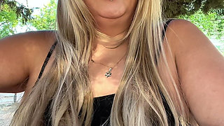 BBW Brazilian MILF Goddess Morning Outdoor Smoking Ritual Showing Thighs