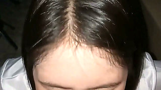 Tiny Asian Model Blowjob Deepthroat Swallows