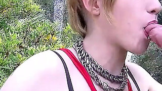Stepfather bangs sexy skinny teen Kat outdoor in the ass