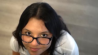 Curvy secretary fucked by boss and blazed with cumshot