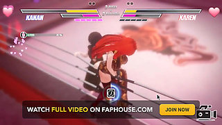 Lesbian Battle BDSM Hentai Game Ep.2 Lesbian Tomboy Defeated Had to Squirt Non Stop on a Bondage Device!