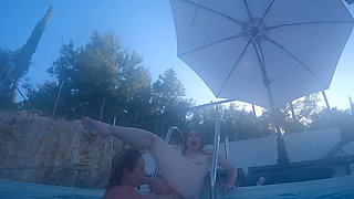 Julia North Meets Her Friend Alice in the Swimming Pool