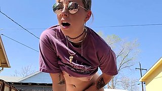 Public Masturbation Almost Caught Outside