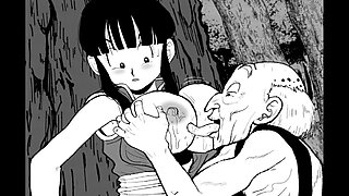 Cheating wife with big tits in a wild cartoon fantasy