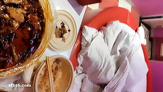 Amateur upskirt and facial Sascha Production