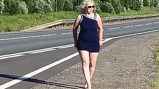 Dropping My Panties on the Road