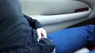 Car Fun in Sexy Lingerie