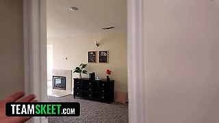 Breeding My Stepdaughter Instead of Her Hot, Horny, Nerdy Friend - Mira Monroe & Selina Imai Threesome