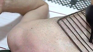 Ironing with Heels in the Bathroom