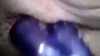 Blonde BBW Girl Masturbating with Dildo