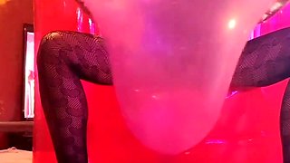 Big boobed Memphis Monroe masturbates in stocking
