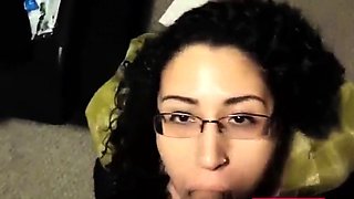 Arab woman gives an amazing blowjob and loves the taste of c