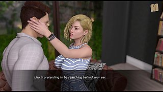 Steamy stories and game walkthrough featuring a hot blonde with big tits