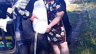 Stepmom Helps Me Pee Then Sucks My Dick in Public - Zona901 Russian MILF