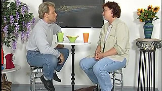 MILF sucks cock then gets fucked to a mouth cumshot