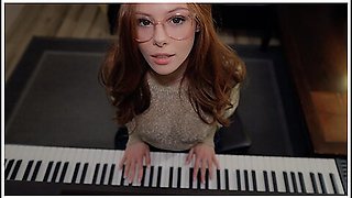 Music Is Fun When A Student Has No Panties Piano Lessons Sex With Teacher Cum On Face With Gorgeous Girl