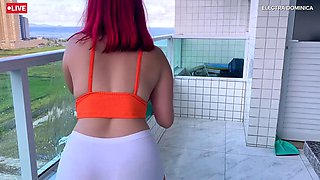 Brazilian Maid Electra Dominica Teases in Shorts Before Getting Pounded Until She Soaks
