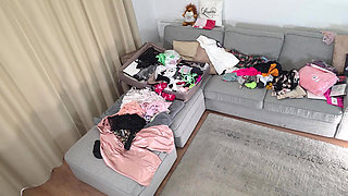 Amazingly Beautiful Hot Blonde College Girl Comes for a Fashion Shooting Turns Into Softcore Erotica with Lingerie Try on Haul