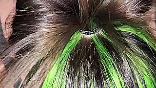 Green Haired Wife Sucks and Fucks
