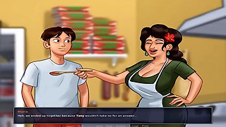 Summertime saga, sexy female voice, big boobs