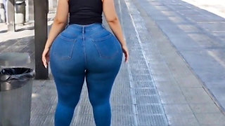 Big ass waiting for the bus