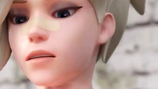 Mercy (overwatch) Big Ass Outdoor Fuck & Creampie - 3D Animation