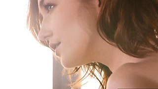 Busty teen reveals her nipple piercings