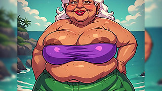 Thick BBW Indian Women at Beach Ai
