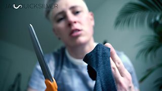 F*ggots Don't Get Clothes: Cruel FtM Dominant Cuts and Tears Your Shirt in POV Roleplay