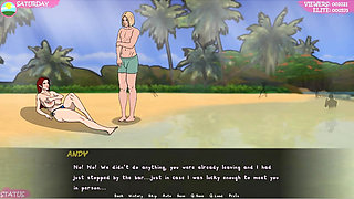 Lust Town - Lt - Gameplay - Roleplay - Nudity in Beach - Saggy Breast Topless with Big Nipples - Teasing Stranger in the Beach