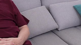 Busty Silicone Latina Takes Old Cock Deep and Gets a Massive Titty Cumshot