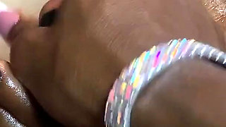 Hot Ebony Babe Oiled Feet Massage Section