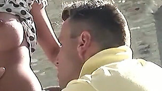 Step Brother Fucks Blonde Teen Aniko Outdoors on Vacation in Her Tight Pussy