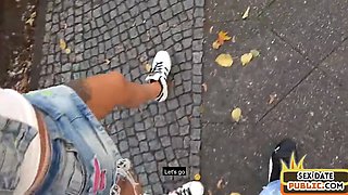 Inked public MILF rides sex date guy outdoor after blowjob