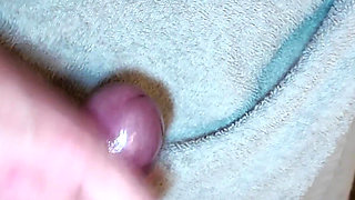 Big Natural Tits MILF Handjob in the Shower. I Cum on Her Towel.