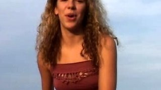 Amateur real small titted party teen slammed in gym class