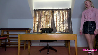 Cameras Catch Teacher Lucy Wanking Over Spanking Fantasy