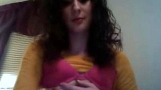 Shy Girl with Big Tits Masturbates on Webcam
