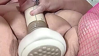 Somethings Fishy as She Squirts in the Tank Squirting a Gallon Wanna Lick It up?