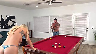 Sadie Roses Lesbian Striptease Poolside Turns Horny